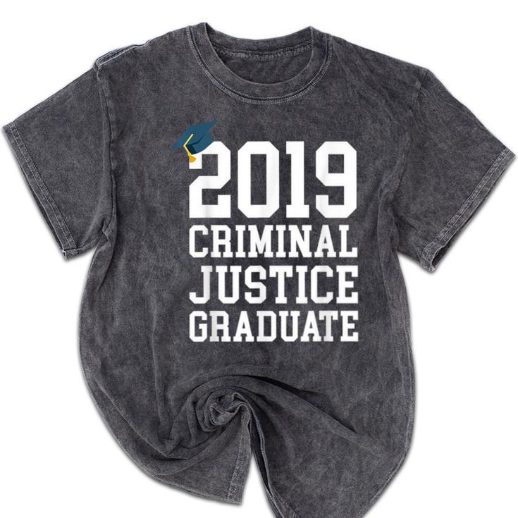 Graduation 2019 Criminal Justice Tshirt Mineral Wash Tshirts