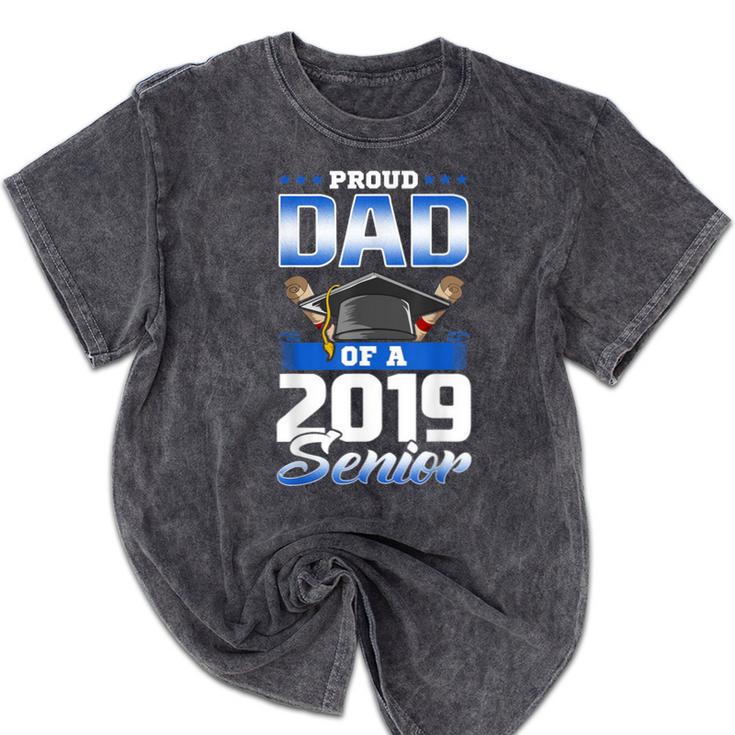 Graduation 2019 TShirt Proud Dad Of Senior Mineral Wash Tshirts
