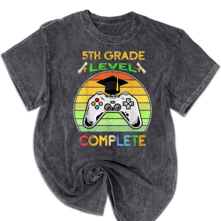 Graduation 5th Grade Level Complete Gamer Class 2021 Gaming Mineral Wash Tshirts