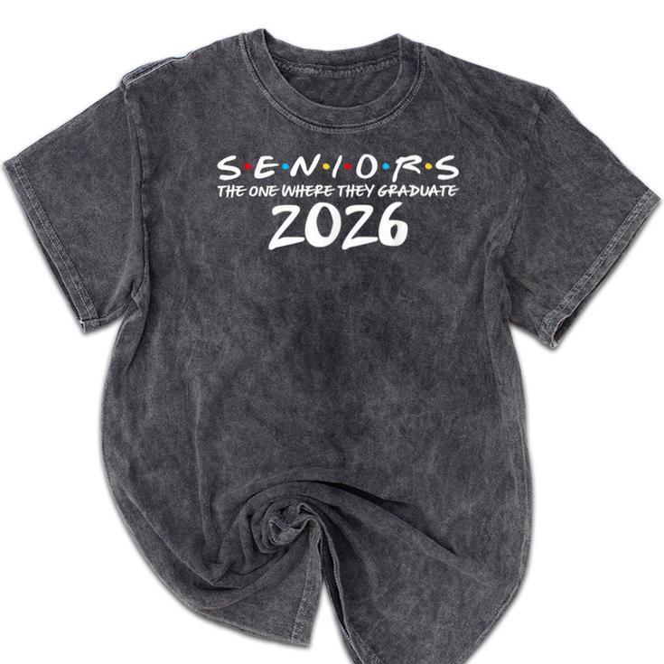 Graduation Announcements 2026 Retro Class Of 2026 Senior Mineral Wash Tshirts
