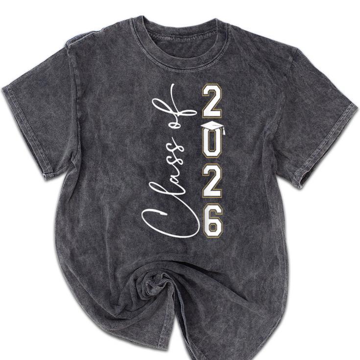 Graduation Class Of 2026 Mineral Wash Tshirts