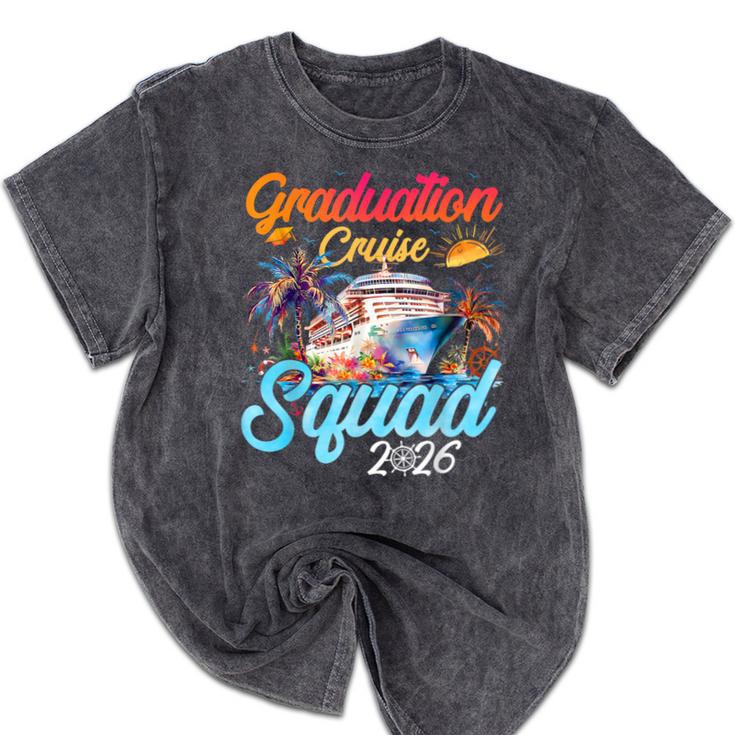 Graduation Cruise Squad 2026 Cruising Graduation Mineral Wash Tshirts