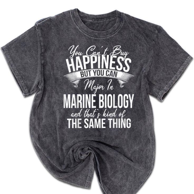 Graduation Marine Biology Major Mineral Wash Tshirts
