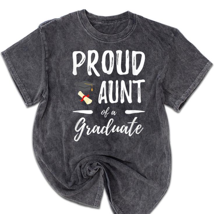 Graduation Shirt 2018 Proud Aunt Of a Graduate Mineral Wash Tshirts