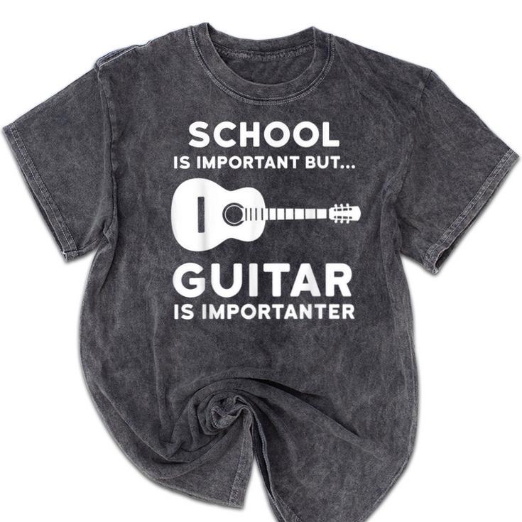 Graduation Shirt For Guitar Players & Band Member Mineral Wash Tshirts