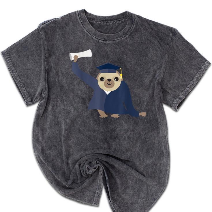 Graduation Sloth Lover T-Shirt Class Of 2019 Mineral Wash Tshirts