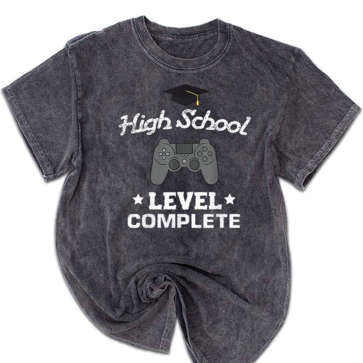 High School Graduation Shirt Video Gamer Nerd Geek Game Mineral Wash Tshirts