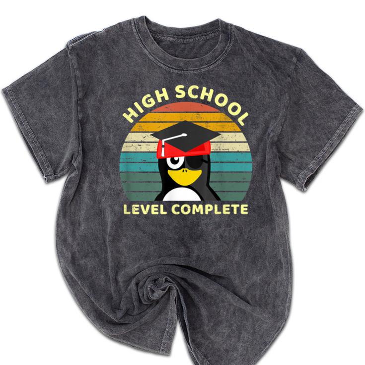 High School Level Complete Graduation Senior Students Mineral Wash Tshirts