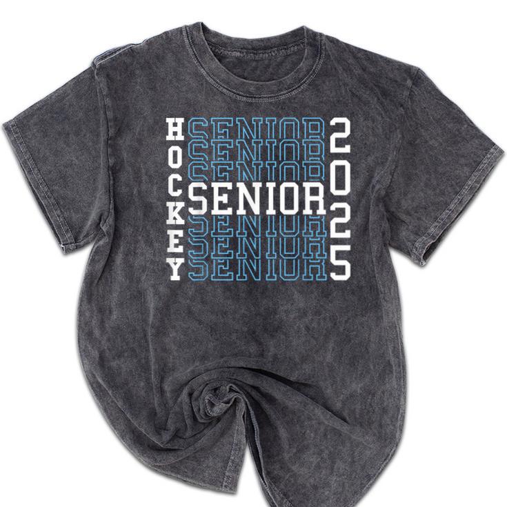 Hockey Senior Night Hockey Senior 2025 Graduation 50 Mineral Wash Tshirts