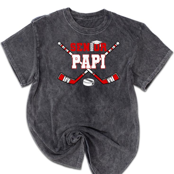 Hockey Senior Papi Graduation Class Of 2026 Kids Mineral Wash Tshirts
