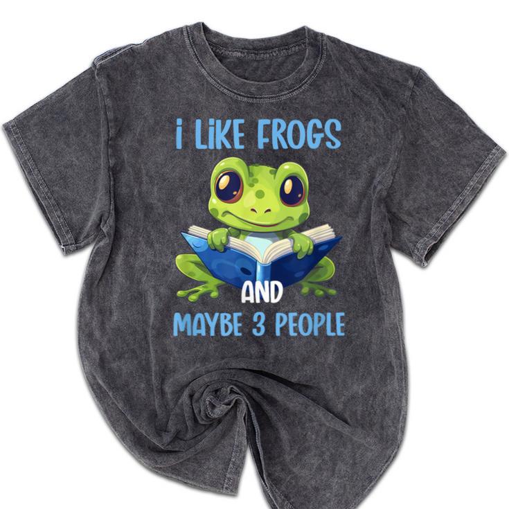 Introvert Herpetologists Amphibian Frog Lover Mineral Wash Tshirts