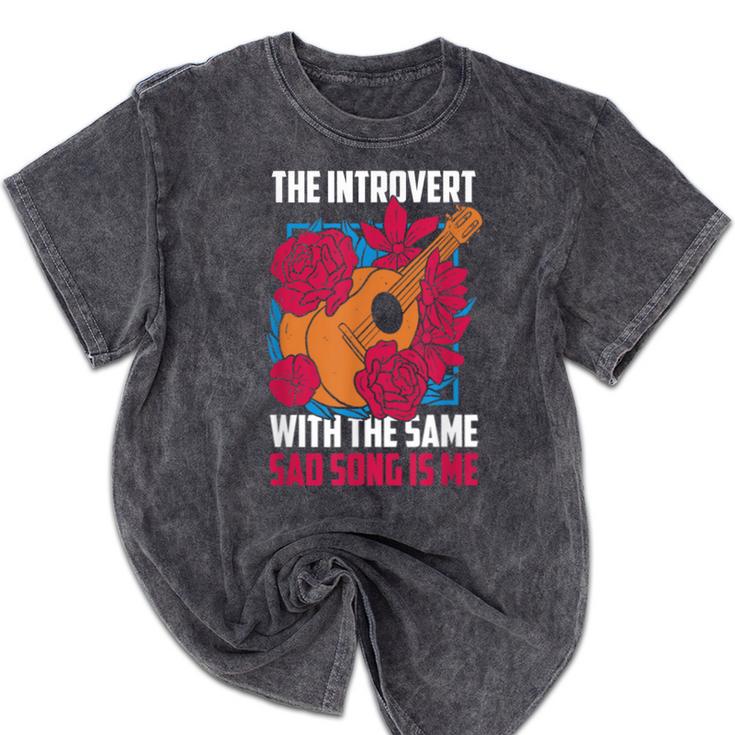 Introvert Singers Singing Sad Song Classical Music Lovers Mineral Wash Tshirts
