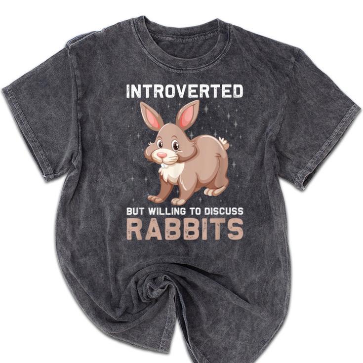 Introverted Rabbits Bunny Lover Rabbit Introvert Mineral Wash Tshirts