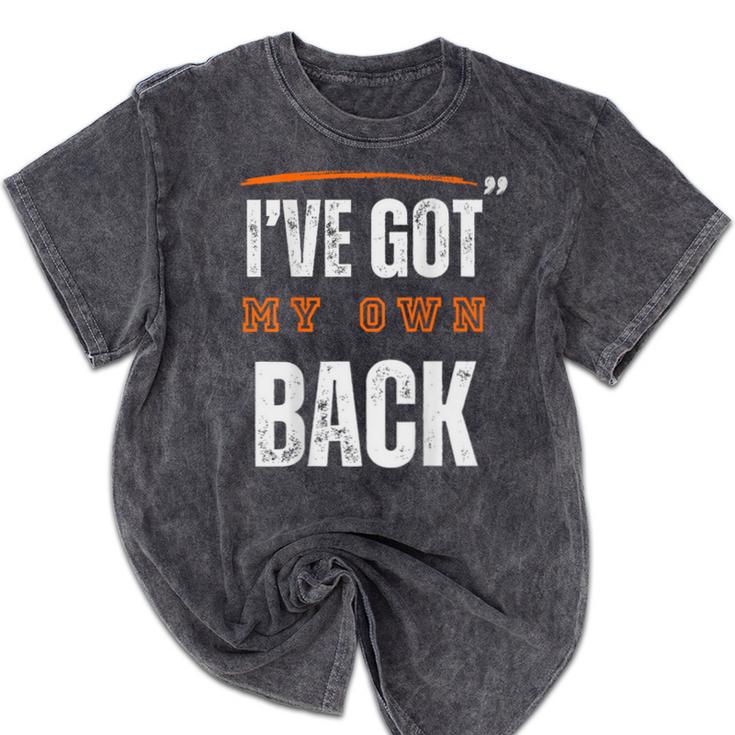 I’VE GOT MY OWN BACK INTROVERT Words On Back Mineral Wash Tshirts