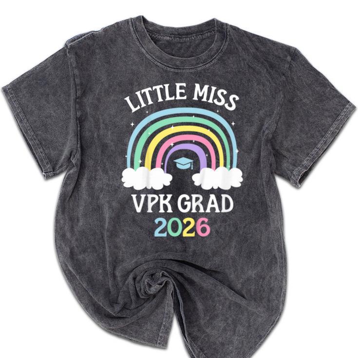 Kids VPK Graduation 2026 Rainbow VPK Grad Mineral Wash Tshirts