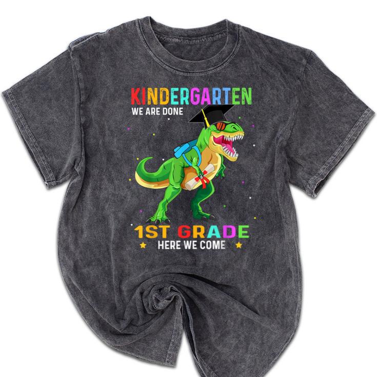 Kindergarten Graduation 1st Here We Come Class 2023 Dinosaur Mineral Wash Tshirts