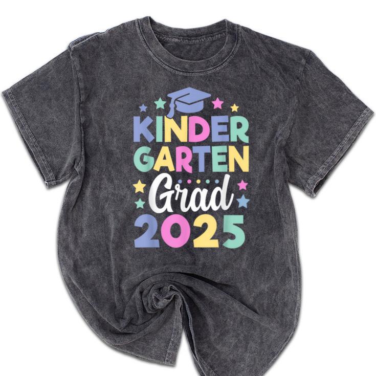 Kindergarten Graduation Kindergarten Grad Kid Girl Boy 2025 Mineral Wash Tshirts
