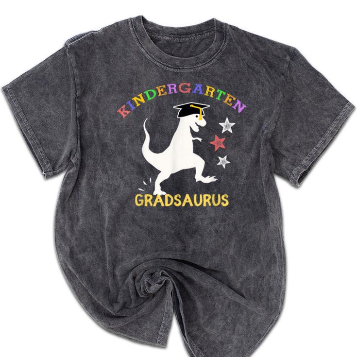 Kindergarten Graduation Shirt 2019 Dinosaur Graduate Party Mineral Wash Tshirts
