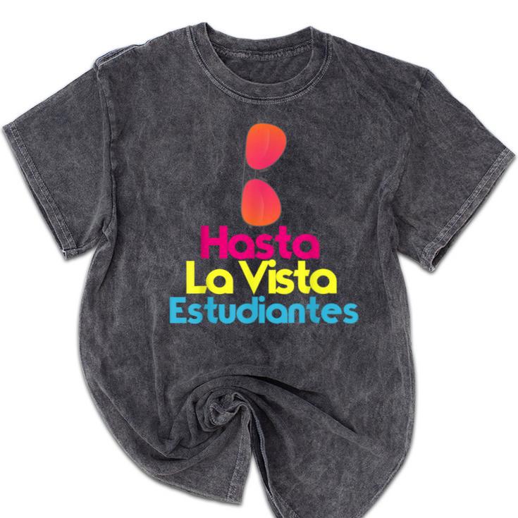 Last Day Of School Spanish Teacher Graduation T-Shirt For Men Women Kids Mineral Wash Tshirts