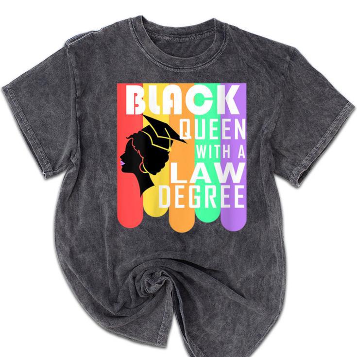 Law School Graduation Queen New Lawyer Attorney Grad Mineral Wash Tshirts