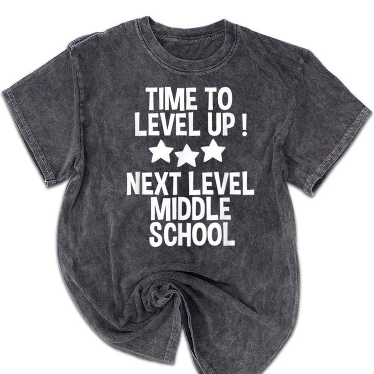 Level Up Middle School 5th Grade Graduation Party Mineral Wash Tshirts