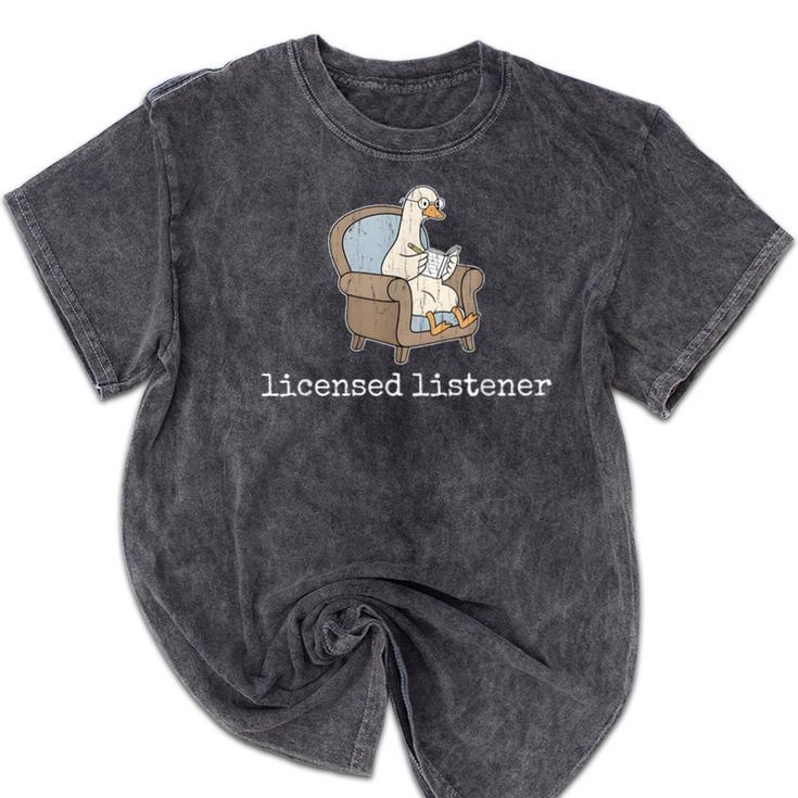 Licensed Listener Goose School Graduation Mineral Wash Tshirts