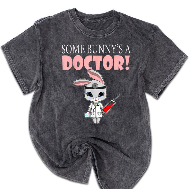 Med School Graduation Bunny Medical New Doctor Mineral Wash Tshirts