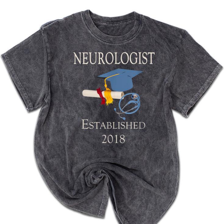 Neurologist Established 2018 Graduation Shirt Mineral Wash Tshirts