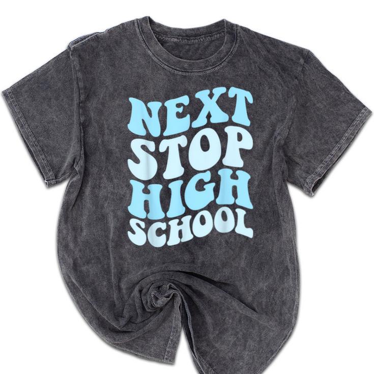 Next Stop High School Elementary School Graduation 2025 Mineral Wash Tshirts