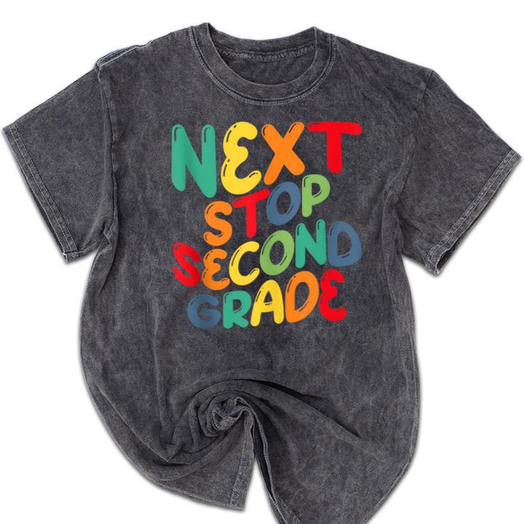 Next Stop Second Grade 1st Grade Graduation Day Kids Mineral Wash Tshirts