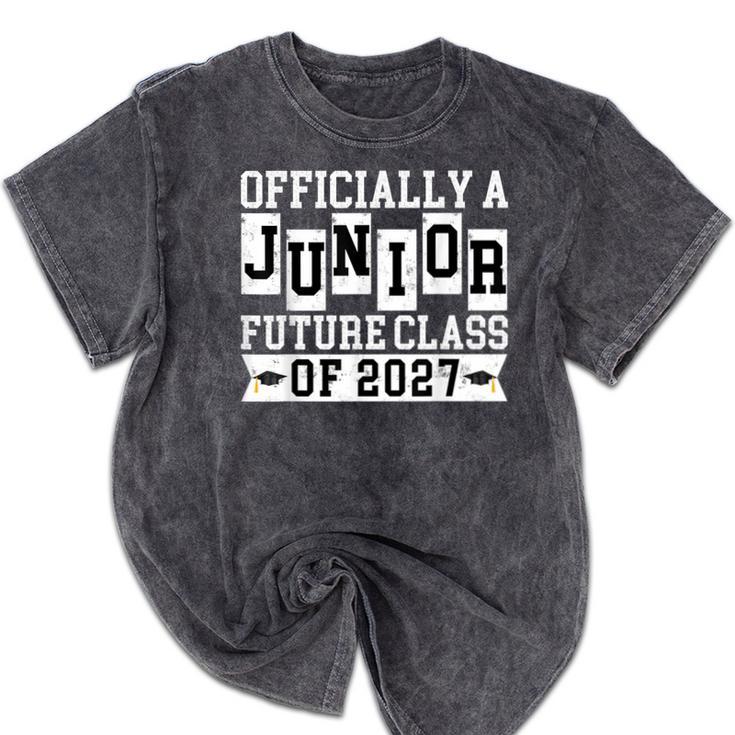 Officially a Junior Future Class Of 2027 Senior Graduation Mineral Wash Tshirts