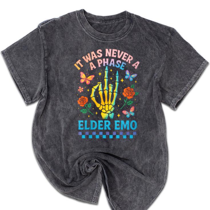 It Was Never A Phase Elder Emo Nostalgia Mineral Wash Tshirts