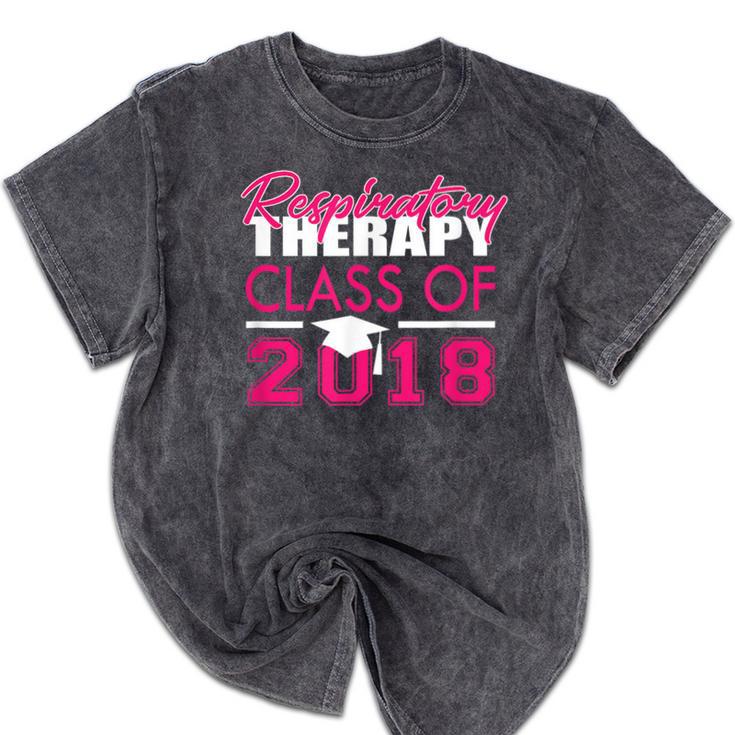 Pink Respiratory Therapist Class Of 2018 Graduation T Shirt Mineral Wash Tshirts