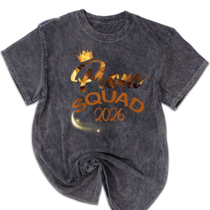 Prom Squad 2026 Cute Senior Class Of 2026 Graduation Party Mineral Wash Tshirts