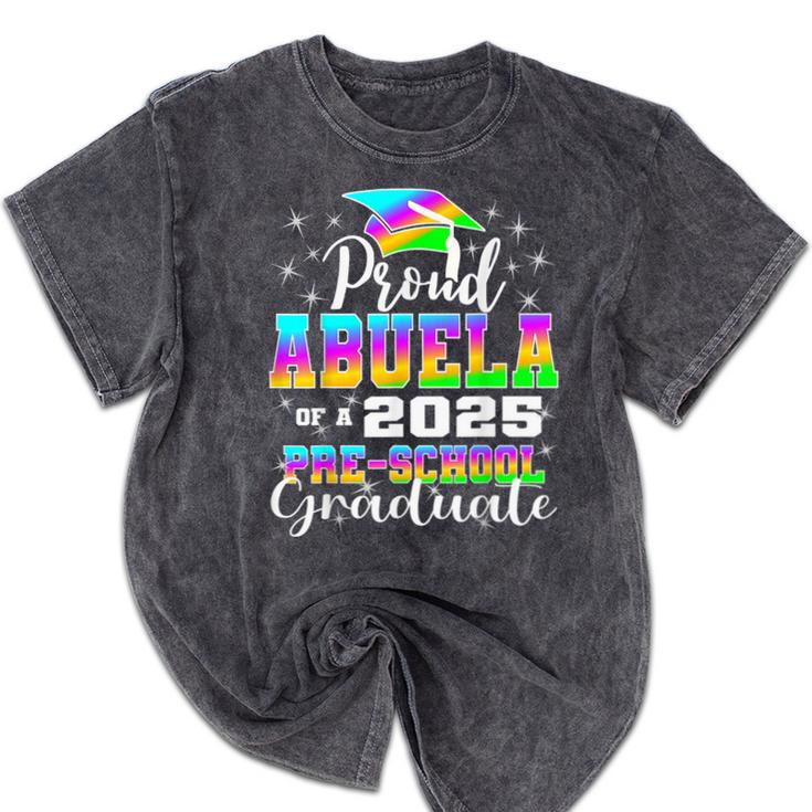Proud Abuela Of Preschool Graduate 2025 Graduation Mineral Wash Tshirts