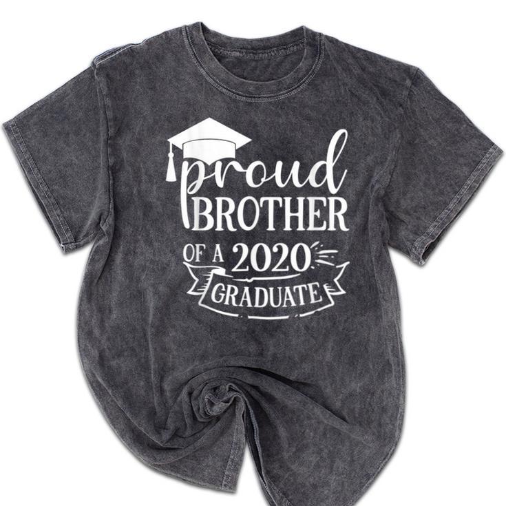 Proud Brother Of a 2020 Graduate Graduation Class Mineral Wash Tshirts