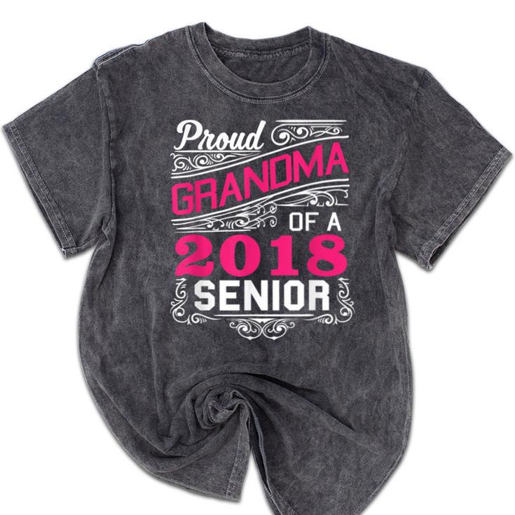 Proud Grandma Of a 2018 Senior Tshirt Graduation Mineral Wash Tshirts