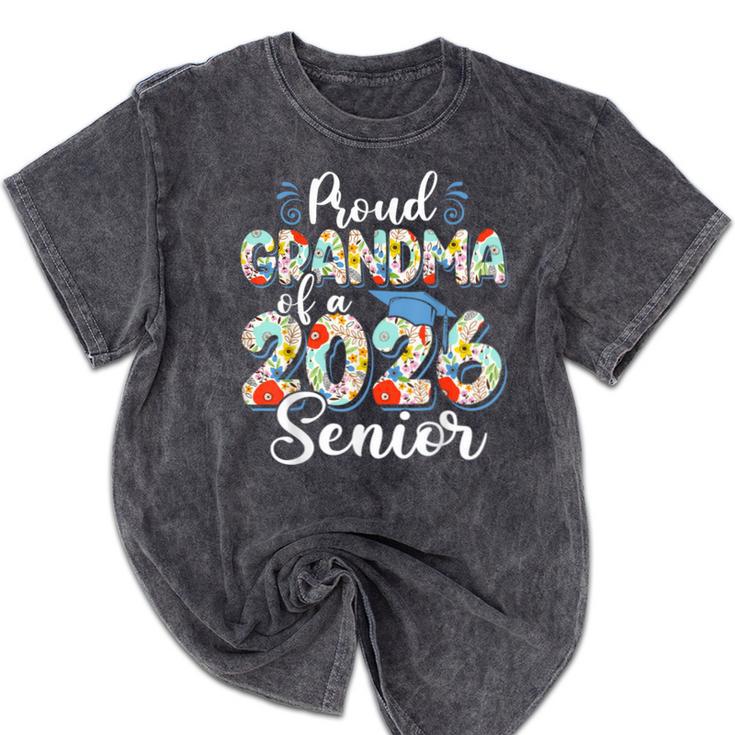 Proud Grandma Of a 2026 Graduate For Family Graduation Mineral Wash Tshirts