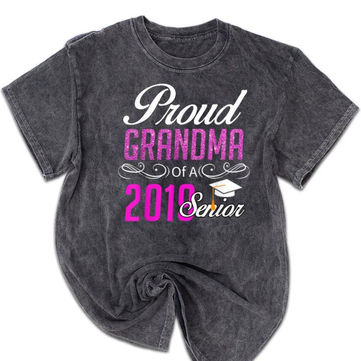 Proud GRANDMA Of A Class 2019 Senior Graduation Mineral Wash Tshirts