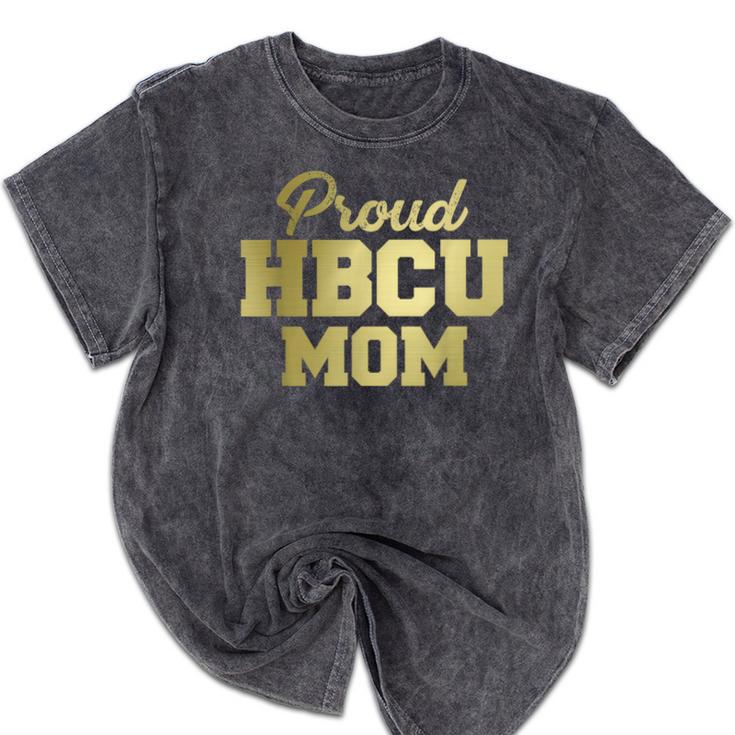 Proud HBCU Mom Graduation College Mineral Wash Tshirts