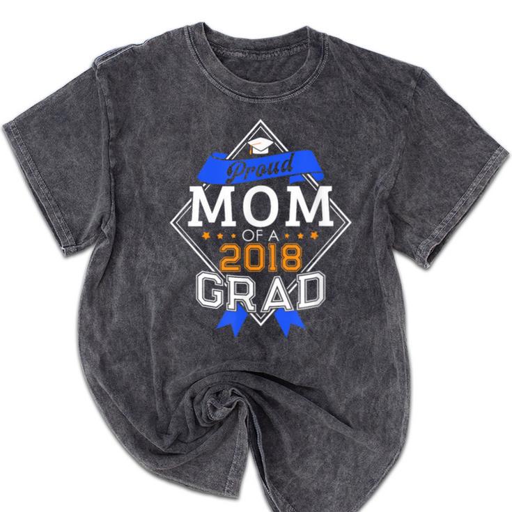Proud Mom Of A 2018 Graduate Graduation Grad Mineral Wash Tshirts