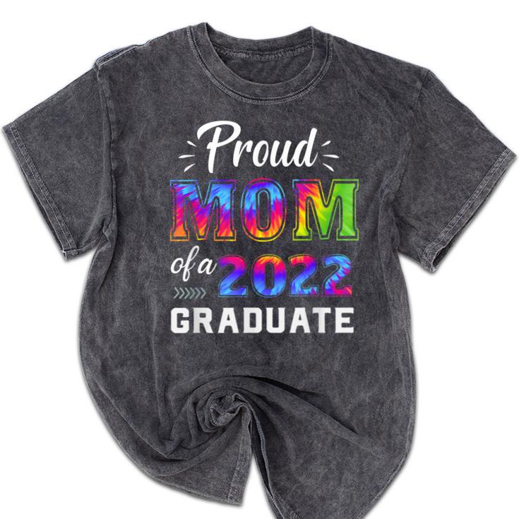 Proud Mom Of a 2022 Graduate Matching Tie Dye Graduation Mineral Wash Tshirts