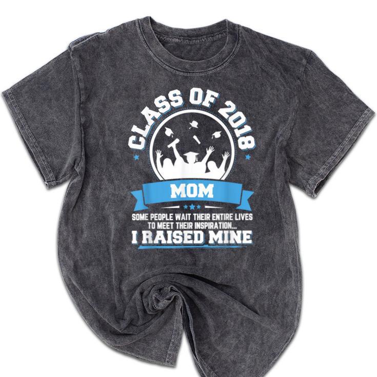 Proud Mom Of A Class Of 2018 Graduate TShirt Graduation Mineral Wash Tshirts