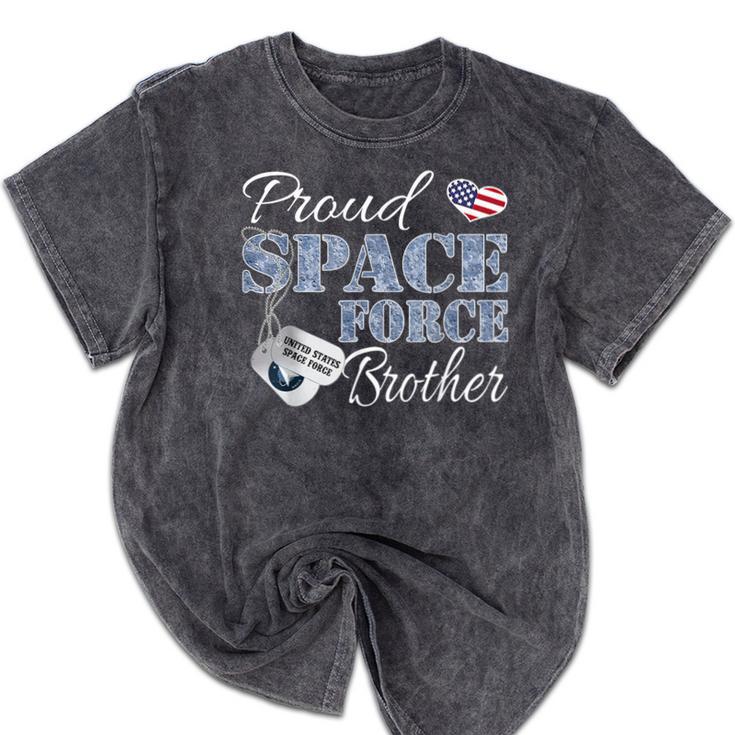 Proud Space Force Brother Space Force Graduation Tee Mineral Wash Tshirts