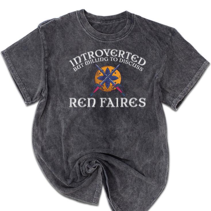 Renaissance Festival Introvert Medieval Ren Faire Mineral Wash Tshirts