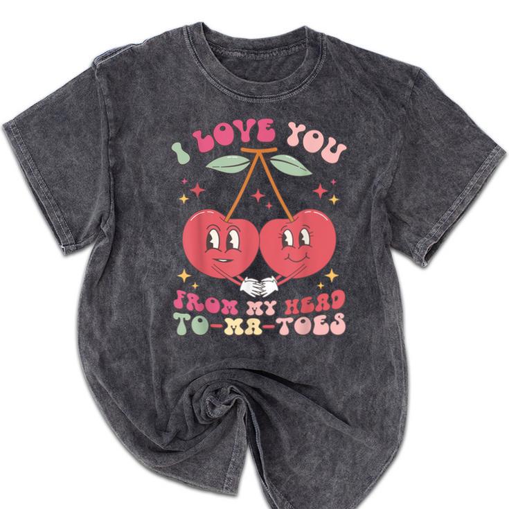Retro Cherry Love 90s Nostalgia Mineral Wash Tshirts
