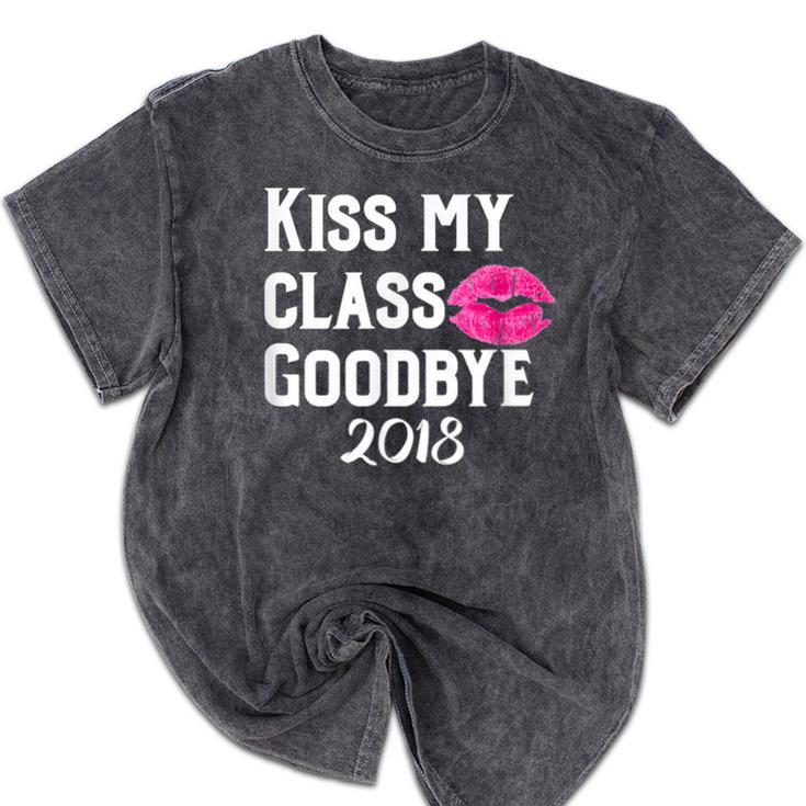 Sen18r Shirt Senior 2018 Graduation Kiss Lips Mineral Wash Tshirts