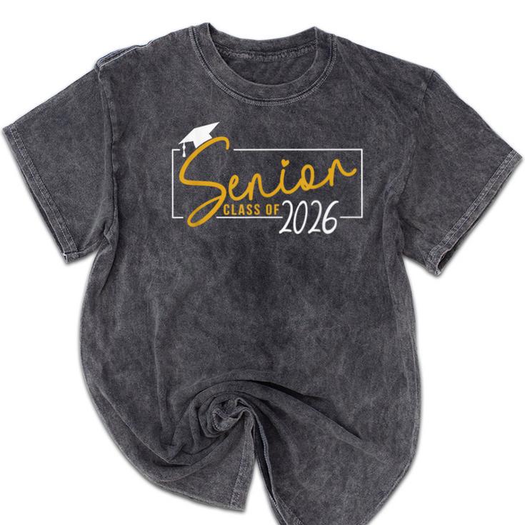 Senior 2026 Class Of 2026 Seniors Graduation School Senior Mineral Wash Tshirts