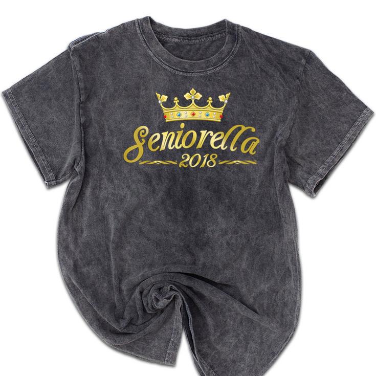 Seniorella 2018 T Shirt Senior Class Of 2018 Graduation Mineral Wash Tshirts
