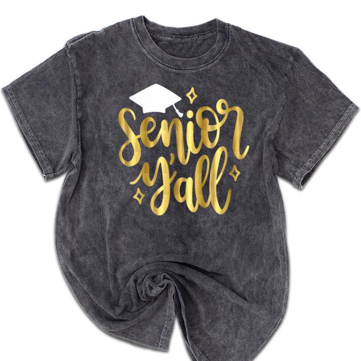 Seniors Y'All 2019 Graduation Tshirt High School College Mineral Wash Tshirts